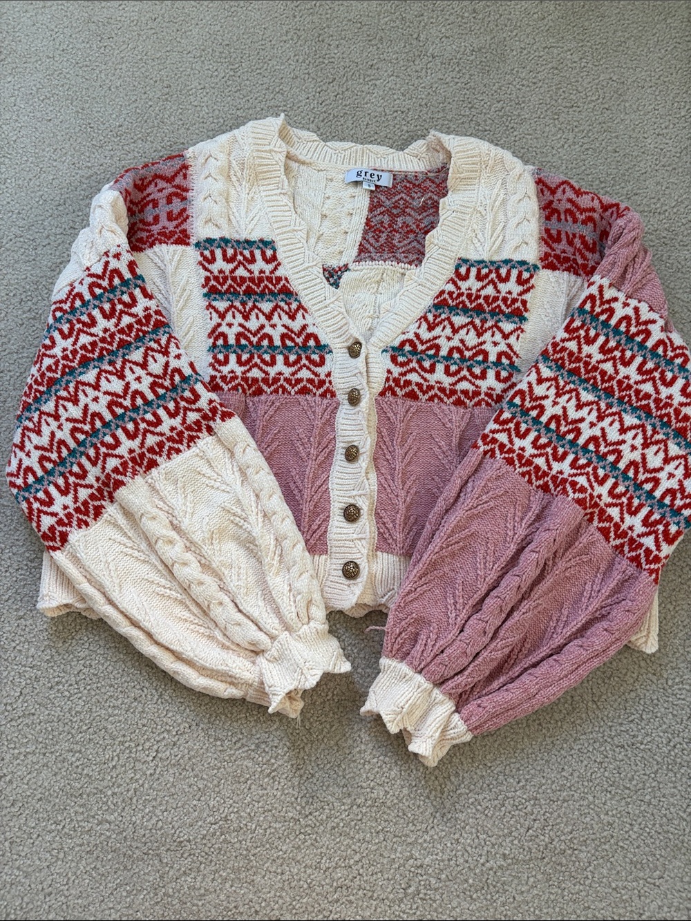 Grey Bandit Cable Knit Cardigan